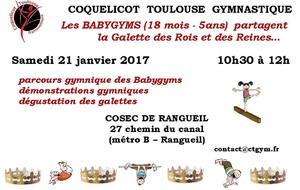 Fête de la Galette de la BABYGYM - samedi 21 janvier 2017 - Cosec de Rangueil