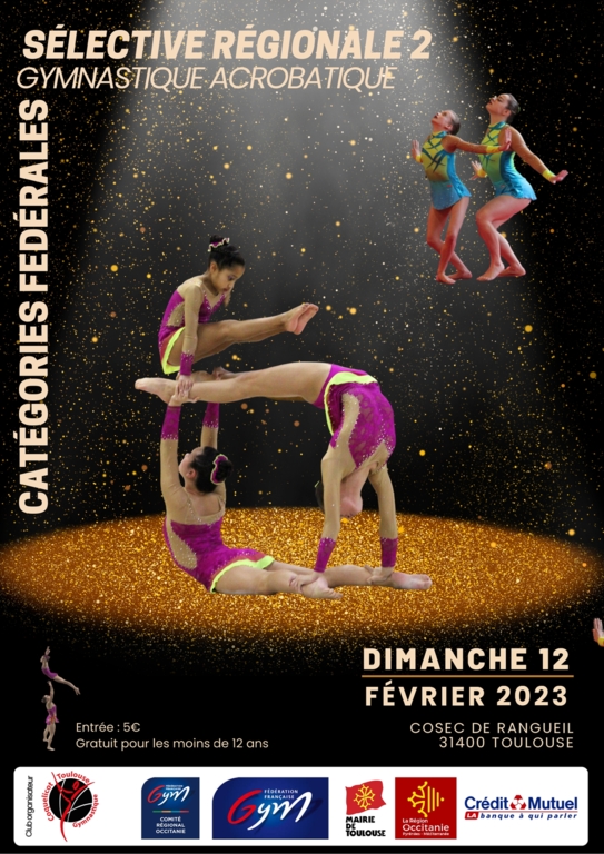 ORGANISATION : La Sélective régionale 2 de Gymnastique acrobatique, c'est à Toulouse !