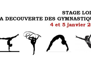 Stage loisir "Découverte des gymnastiques" - 4 et 5 janvier 2018 - Cosec de Rangueil