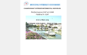 GAM  : Bilan Championnat Interdépartemental Individuel - Condom - 16  mars 2019