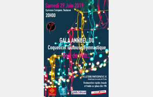 le Gala de fin d'année du Club c'est le samedi 29 juin !