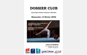 Dimanche 13 février 2022 : Championnat départemental équipe/indiv  au Cosec Rangueil