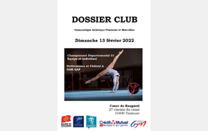 Dimanche 13 février 2022 : Championnat départemental équipe/indiv au Cosec Rangueil