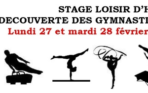 Stage loisir  Découverte des gymnastiques février 2023  COMPLET