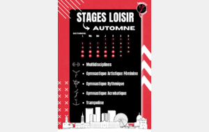 Stages loisir d'automne 2026
