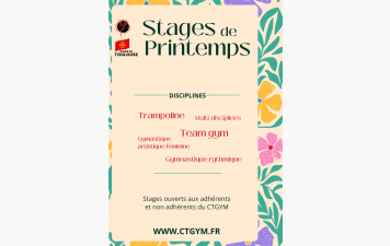 Stage loisirs des vacances de printemps 2026
