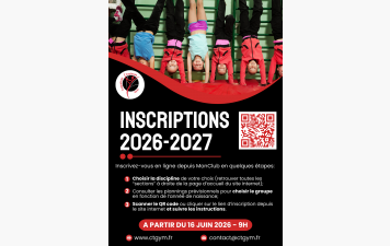Ouverture des inscriptions 2026-2027