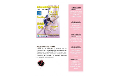 GR :  Championnat Départemental des Individuelles - Colomiers - 14 et 15 octobre 2017