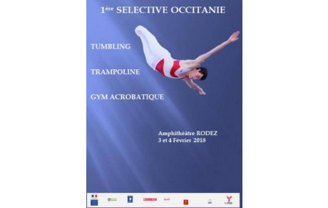 TSA : Bilan 1ère sélective  fédérale Tumbling et Gymnastique Acrobatique et nationale  trampoline - Rodez - 3 et 4 février 2018