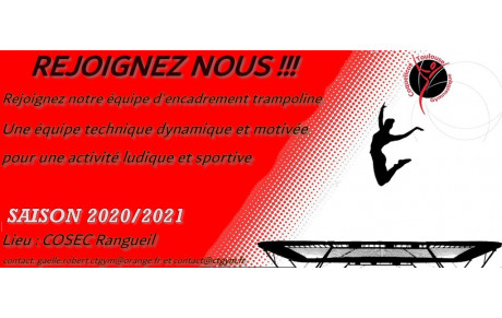 TR : recherche entraîneur  Trampoline saison 2020-2021