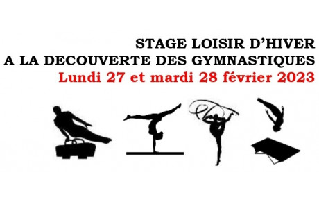 Stage loisir &quot;Découverte des gymnastiques février 2023&quot; COMPLET