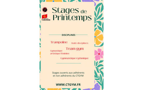 Stage loisirs des vacances de printemps 2026